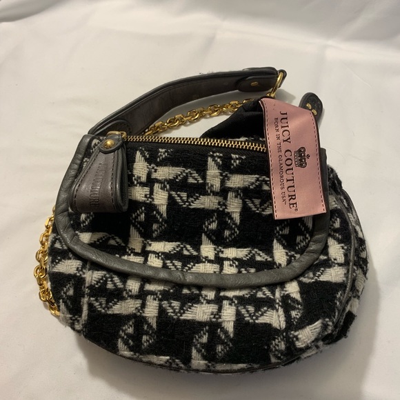 Like New Vintage Woven herringbone bag with chain detail strap - Picture 3 of 7